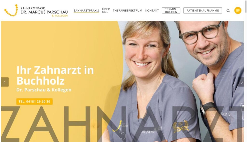 Startseite der Website von Dr. Parschau & Kollegen in Buchholz