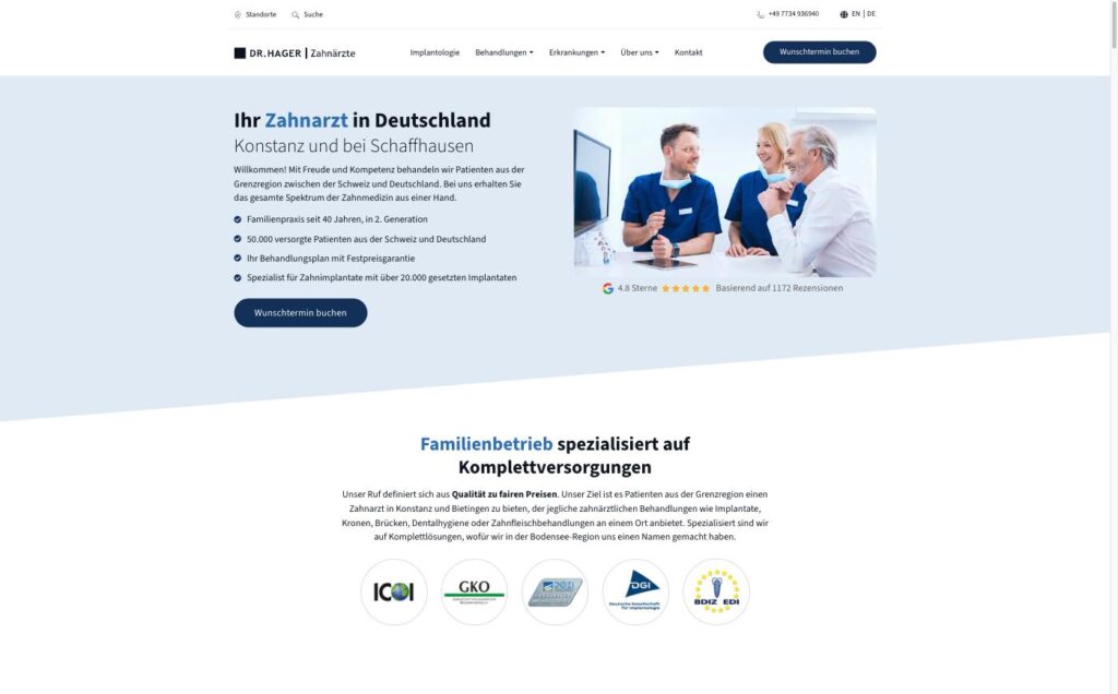 Startseite der Website von Hager, Dr. Michael in Konstanz