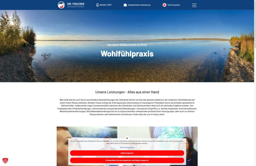 Startseite der Website von Fischer, Dr. Jan MSc. M.O.M. in Zwenkau bei Leipzig