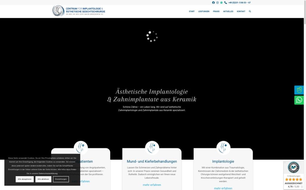 Startseite der Website von Griebenow, Dr. Dr. Maick in Dortmund