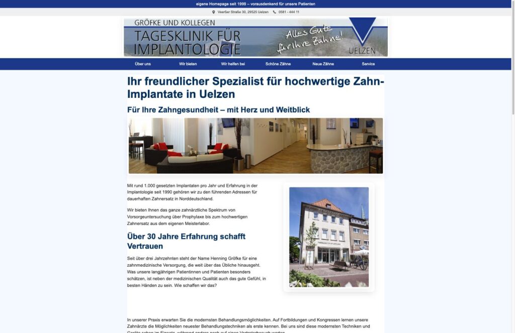 Startseite der Website von Gröfke, Henning in Uelzen