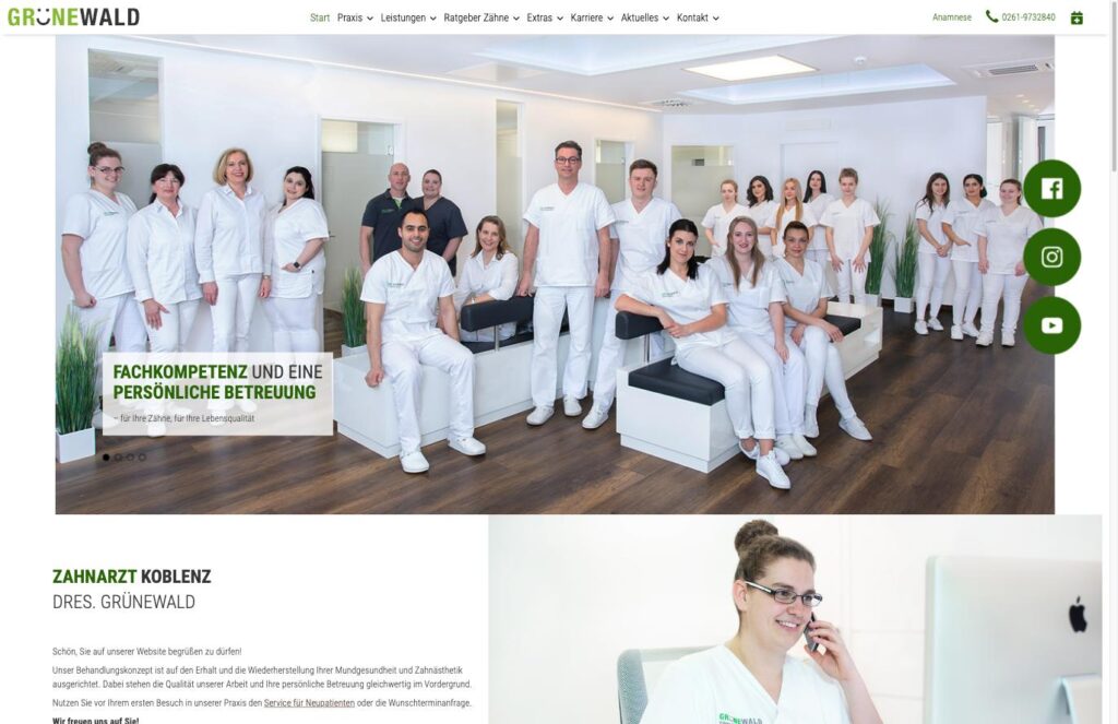 Startseite der Website von Grünewald, Dr. M.Sc. M.Sc. Dirk in Koblenz