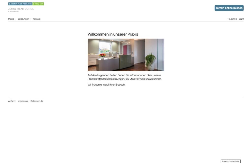 Startseite der Website von Hentschel, Jörg in Meerbusch