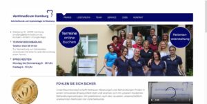 Startseite der Website von dentimedicum Hamburg MVZ GmbH