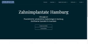 Startseite der Website von Chirurgicum Dr. Marian Guardado