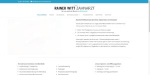 Startseite der Website von Witt, Rainer