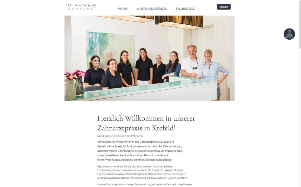 Startseite der Website von Jakob, Dr. Heiko W. in Krefeld