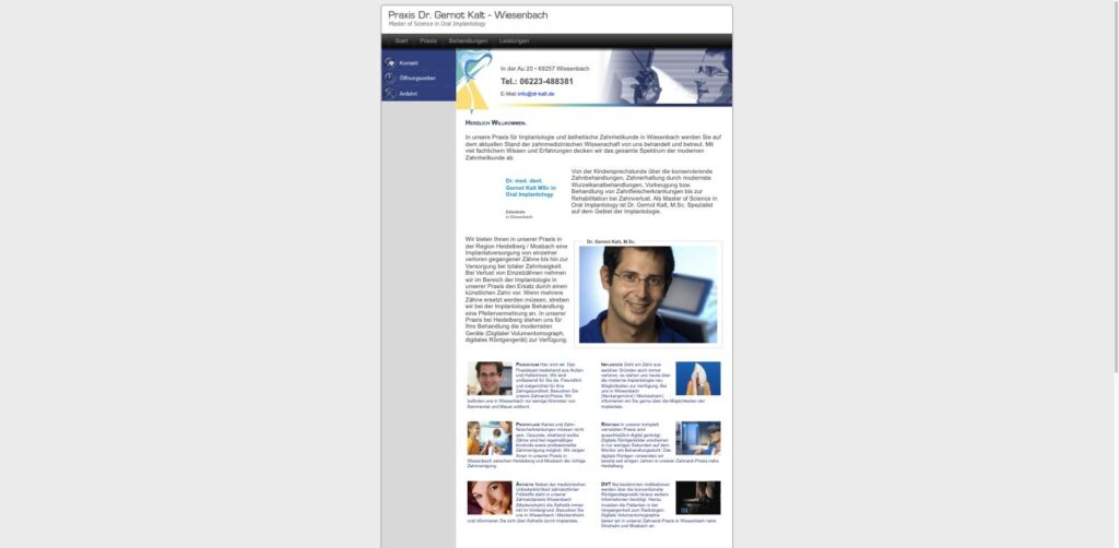 Startseite der Website von Kalt, Dr. Gernot in Wiesenbach