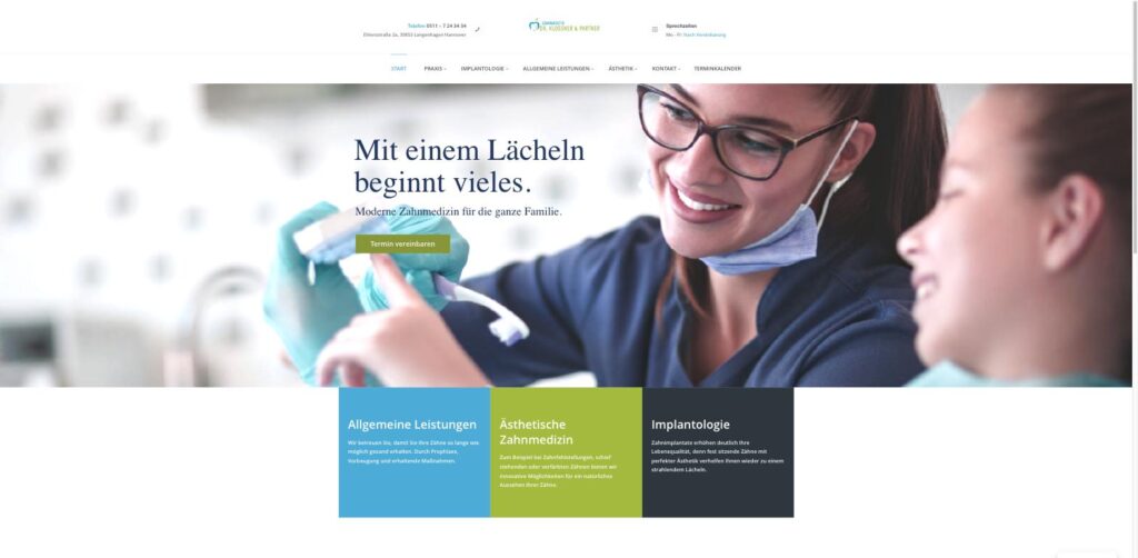 Startseite der Website von Klossner, Burkhard, MSc. in Langenhagen