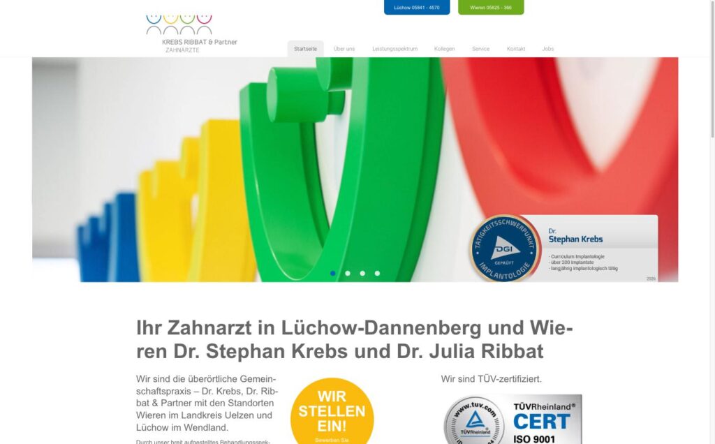 Startseite der Website von Krebs, Dr. Stephan in Wieren