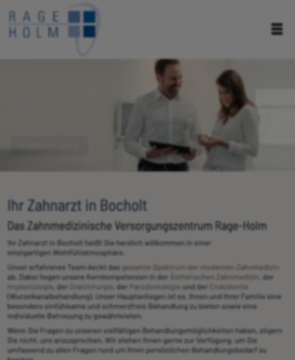 Startseite der Website von MVZ Rage-Holm GmbH in Bocholt
