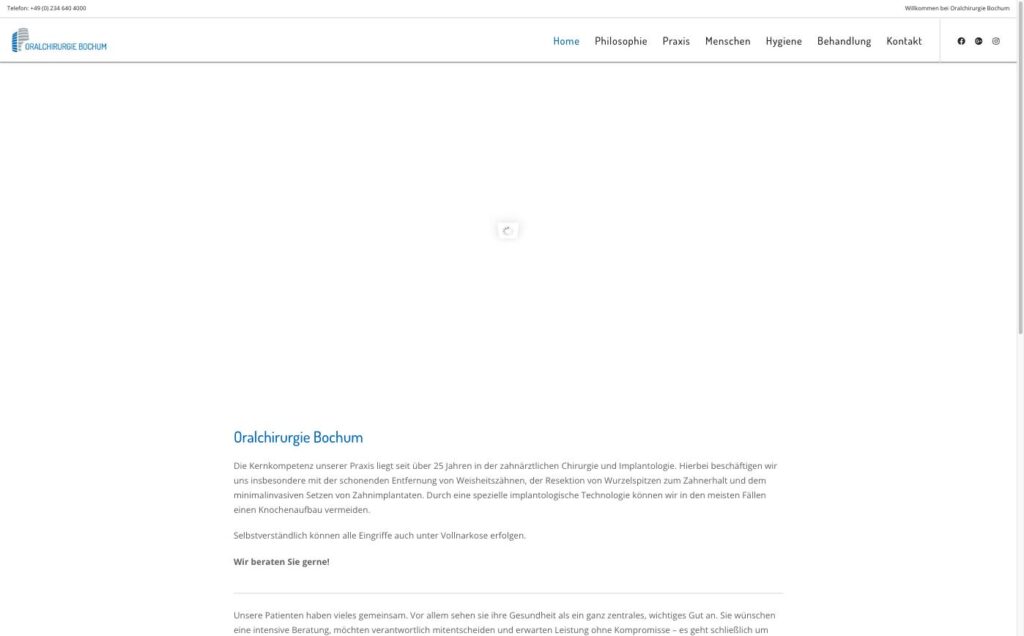 Startseite der Website von König, Dr. Stefan in Bochum