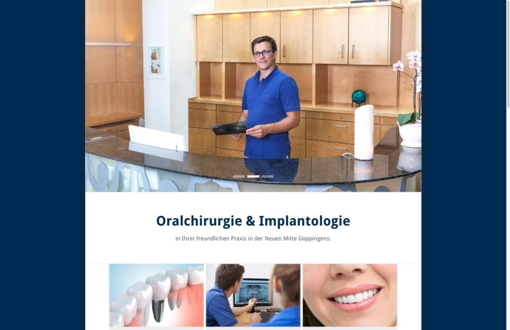 Startseite der Website von Dr. von der Heide und Partner in Göppingen