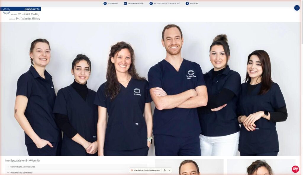 Startseite der Website von Rudolf, Dr. med. dent. Lukas in Wien