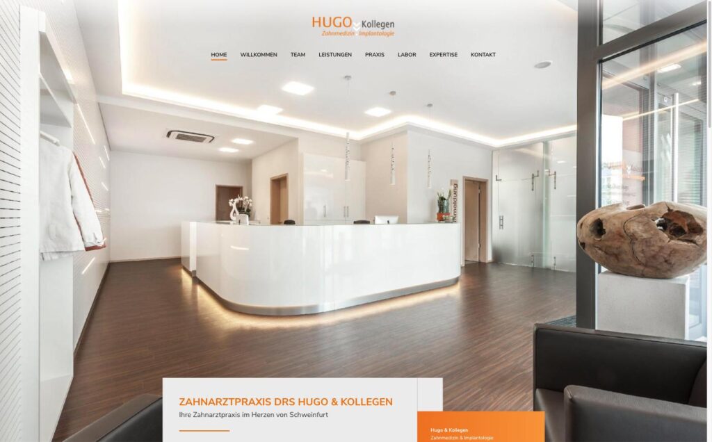 Startseite der Website von Hugo & Kollegen in Schweinfurt