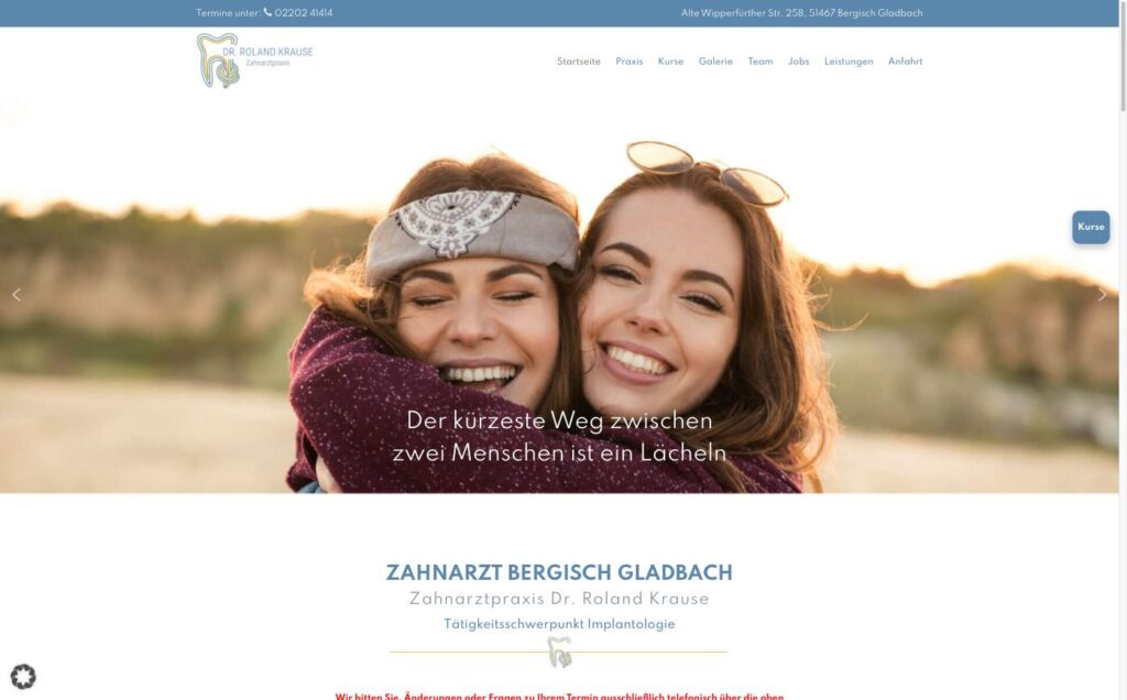 Startseite der Website von Krause, Dr. Roland in Bergisch Gladbach