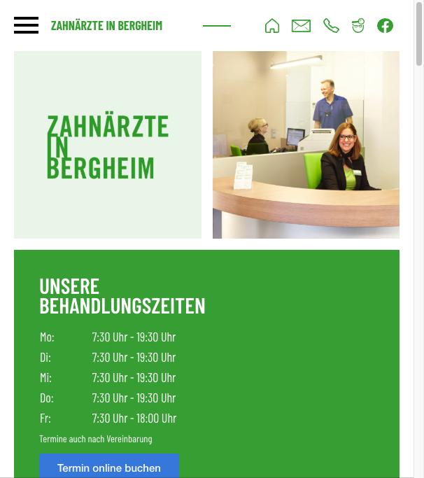 Startseite der Website von MVZ Zahnärzte in Bergheim, Dr. Michael Behrends, MSc. in Bergheim