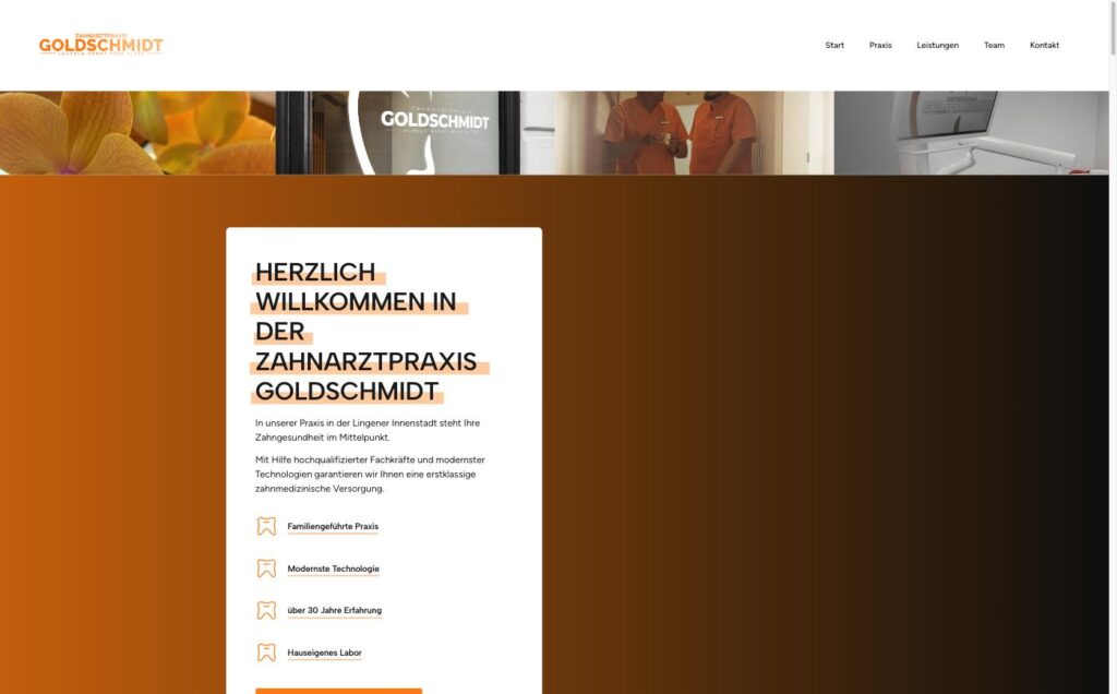 Startseite der Website von Goldschmidt, Klaus in Lingen