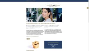 Startseite der Website von Dres. Rattay und Jordan – Zahnärzte am Schloss