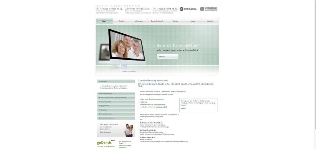 Startseite der Website von Keutken-Precht, Dr. Kirsten MSc. u. Precht, Dr. Ulrich in Norderstedt