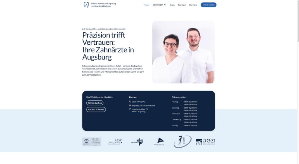 Startseite der Website von Mitterwald, Dr. Florian in Augsburg