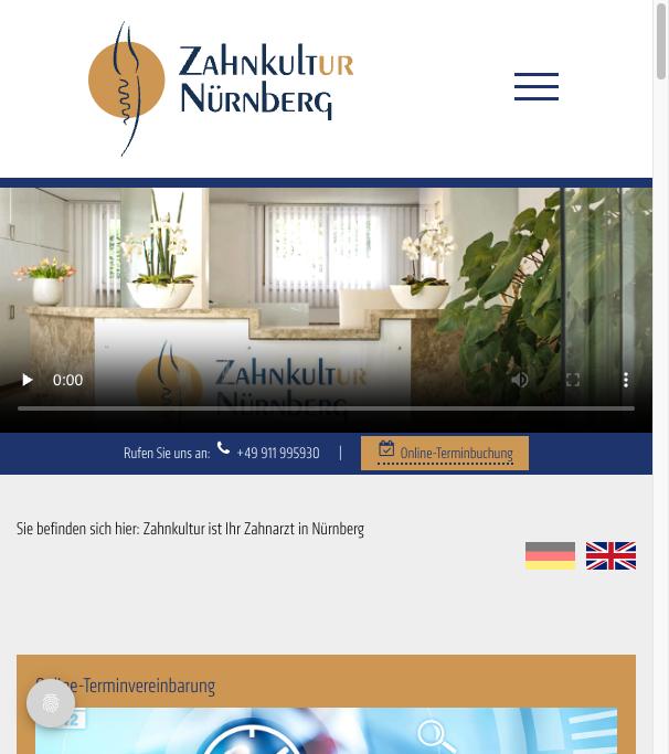 Startseite der Website von Zahnkultur Nürnberg, Dr. Thomas Müller, in Nürnberg-Erlenstegen