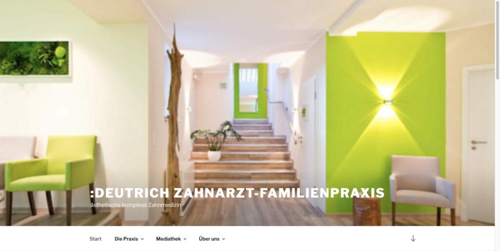 Startseite der Website von :Deutrich Zahnarzt-Familienpraxis in Zühlsdorf