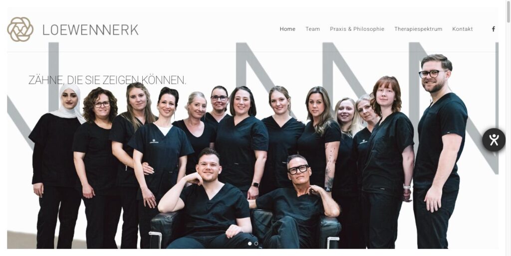 Startseite der Website von Zahnarztpraxis Löwenwerk Tüns & Tüns in Braunschweig