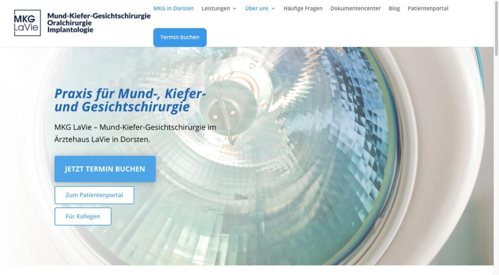 Startseite der Website von Dr. Dr. Tim Bartholi MKG-Chirurgie in Dorsten