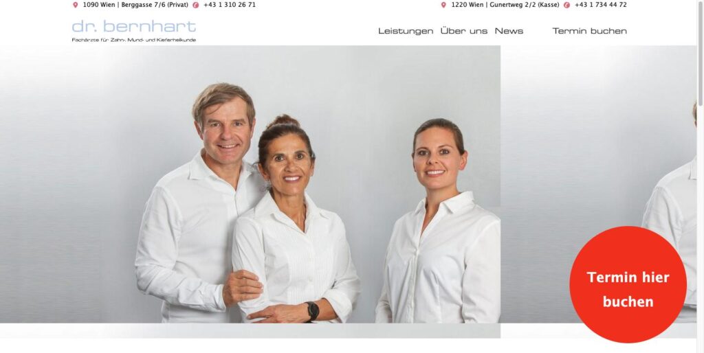 Startseite der Website von Bernhart, Prof. Dr. Thomas in Wien
