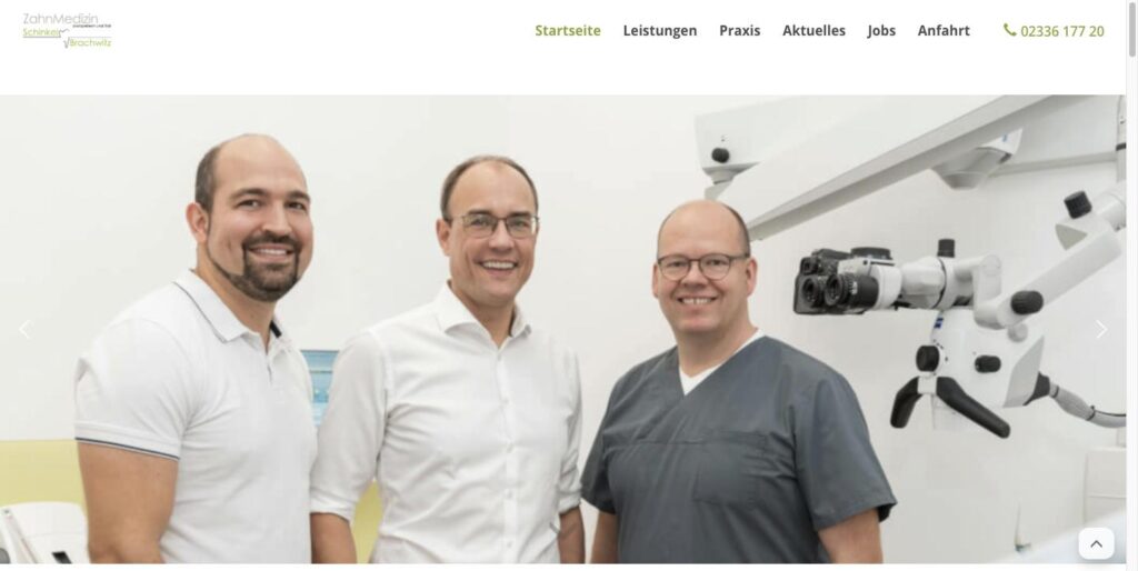 Startseite der Website von Zahnarztpraxis Dr. Jörg Brachwitz in Schwelm