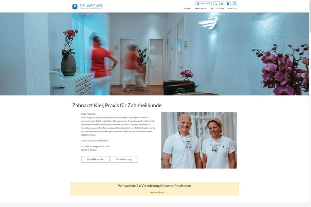 Startseite der Website von Wegner, Dr. Stefan M. M.Sc. in Kiel