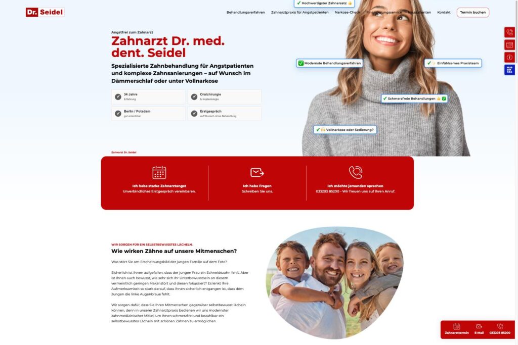Startseite der Website von Dr. Frank Seidel in Kleinmachnow bei Berlin