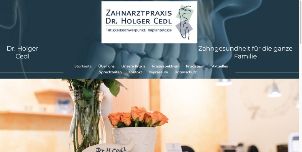 Startseite der Website von Cedl, Dr. Holger in Mühlhausen
