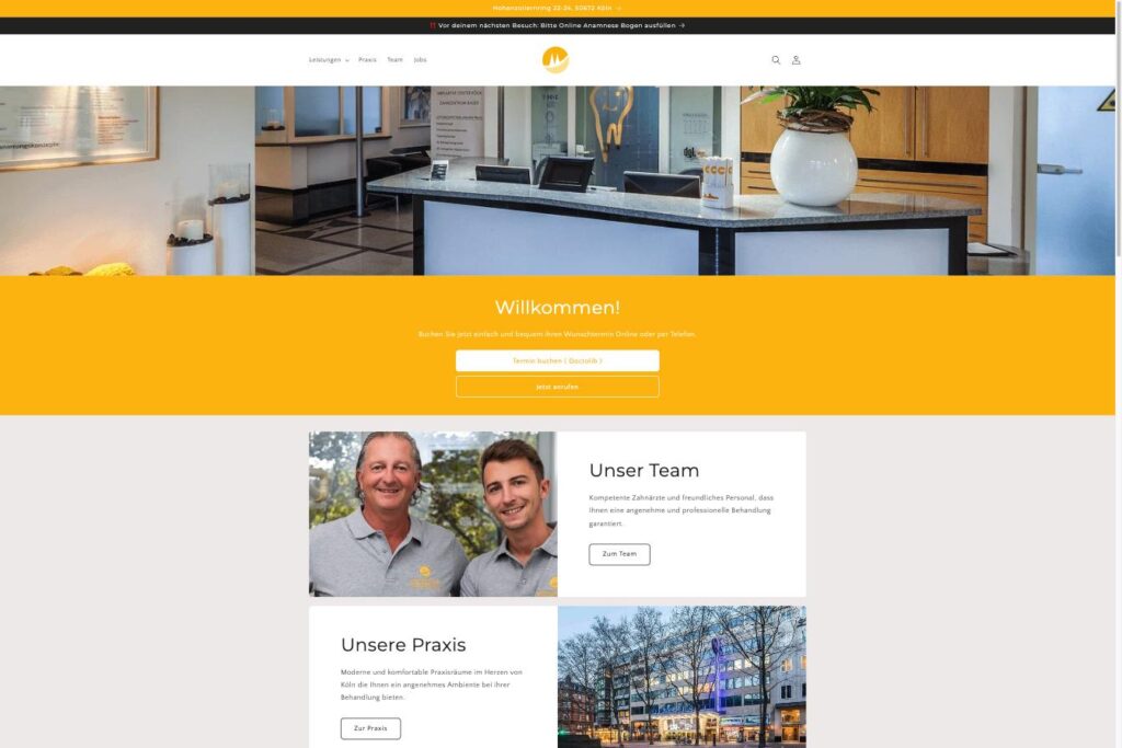 Startseite der Website von Bauer & Bauer, Michael Bauer MSc & Alexander Bauer in Köln