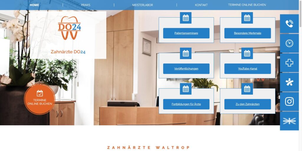 Startseite der Website von van Orten, Andreas MSc. in Waltrop