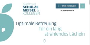 Startseite der Website von ZAHNARZTPRAXIS SCHULZE, MEISEL & KOLLEGEN