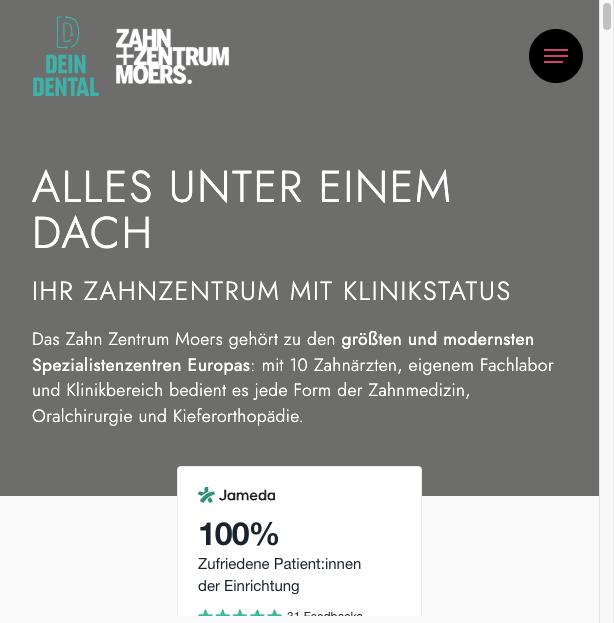 Startseite der Website von Dr. Peter Bongard in Moers